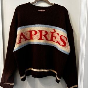 Bailey Rose Brown Apre’s Sweater - S